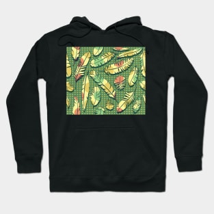 Vintage Feathers (green) Hoodie